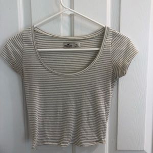 striped hollister crop top